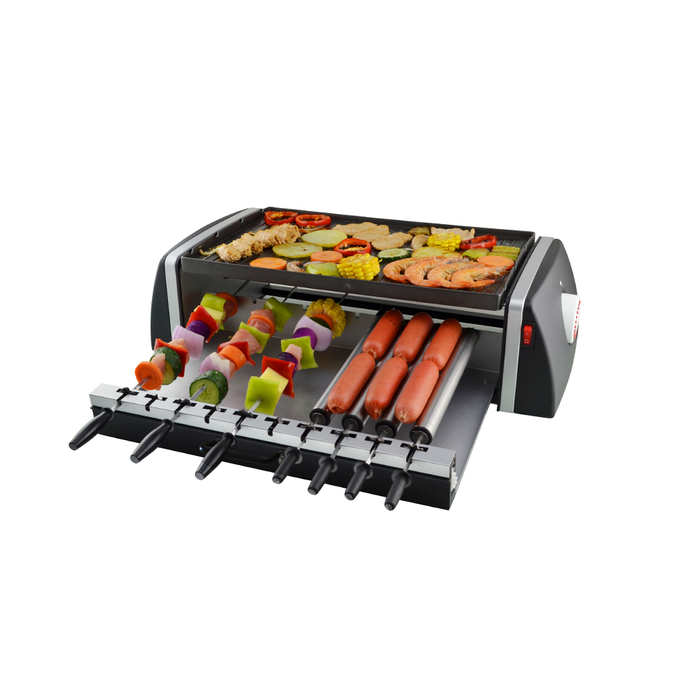شواية طاولة متعددة الاستخدامات من الفولاذ المقاوم للصدأ SC-T1088 / 3 في 1